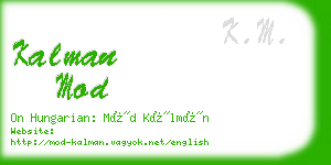 kalman mod business card